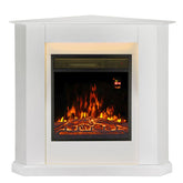 Elektrische kachel -sfeerhaard- Hoekvorm - 2000 Watt - wit